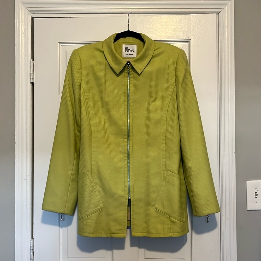 Mackie Lime green zip up jacket